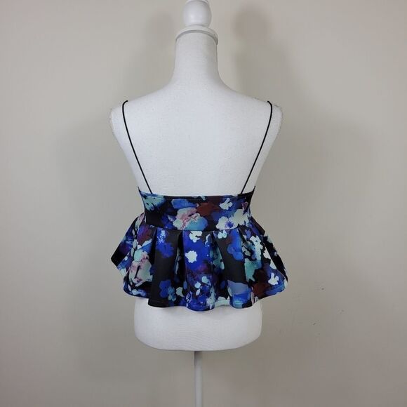 NWT Urban Outfitters Silence + Noise Floral Crop Top. Blue S#012 - Picture 7 of 13